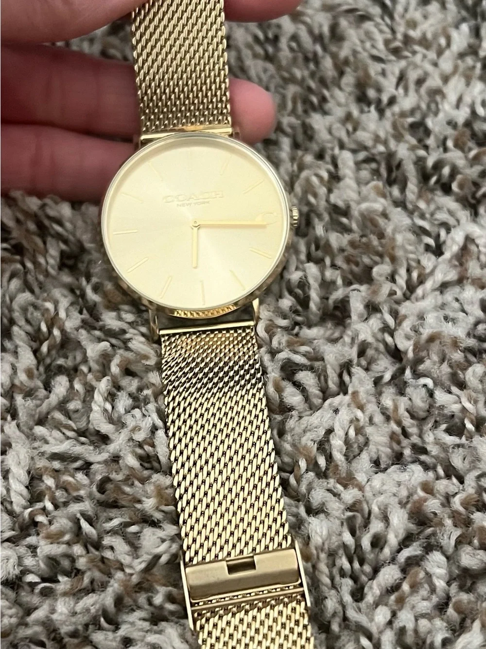 Men’s COACH Elliot Slim Gold Mesh Bracelet Watch